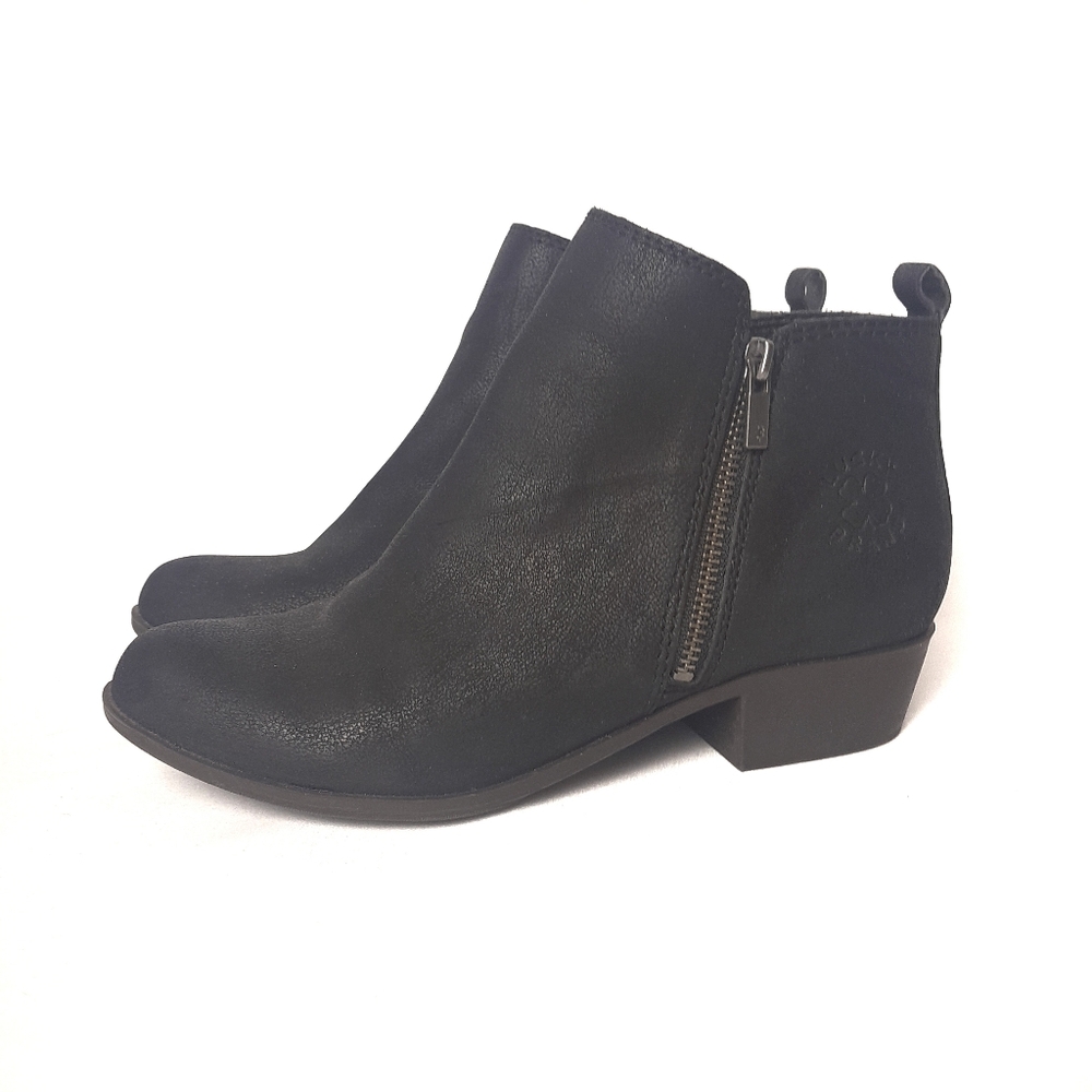 Lucky Brand Black Ankle Boots/Booties Western Big Girls Size 5